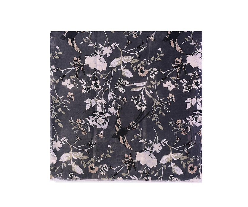 Olive Green Floral  Print scarf